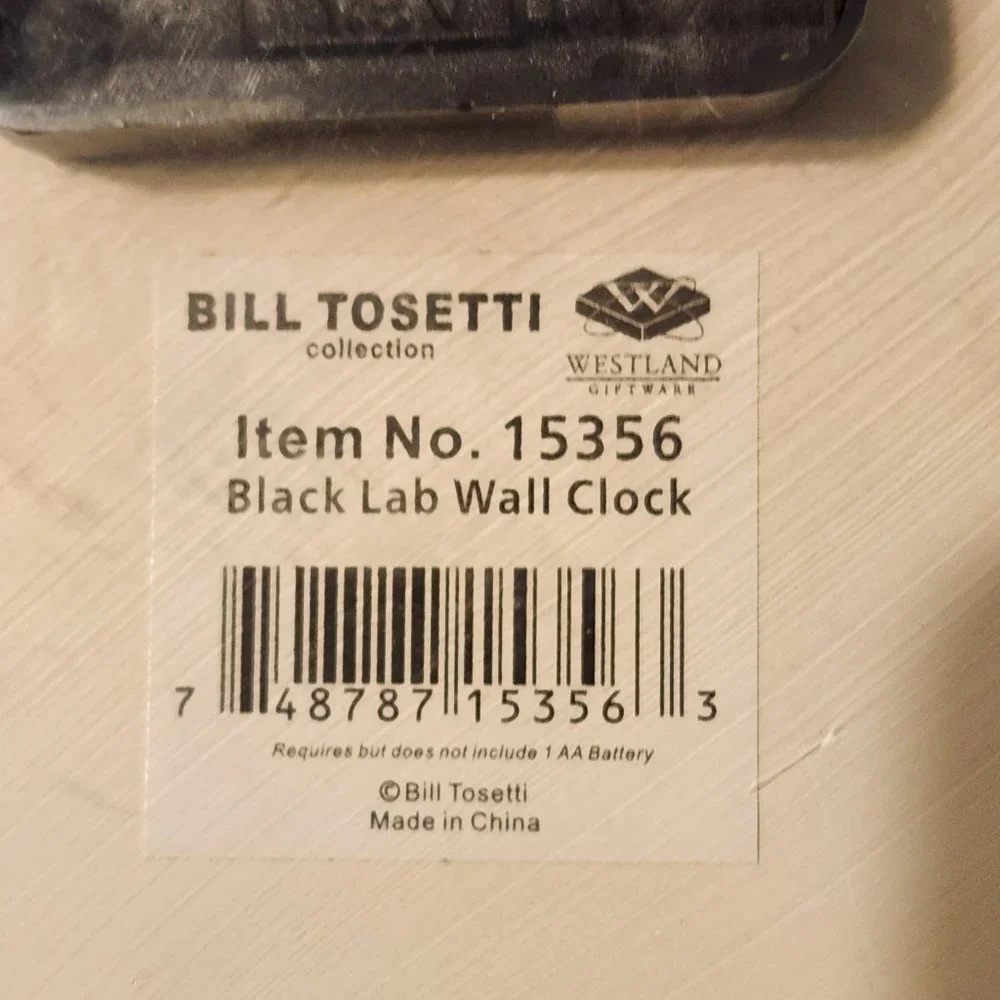 Bill Tosetti Black Lab Clock